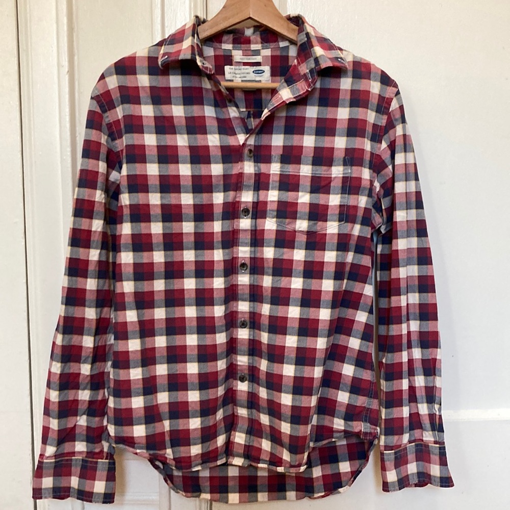 Old Navy Blue / Maroon Checked Shirt